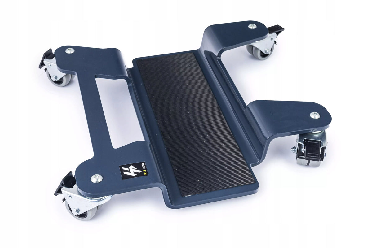 Motorcycle trolley HLP - manoeuvring platform for the central foot