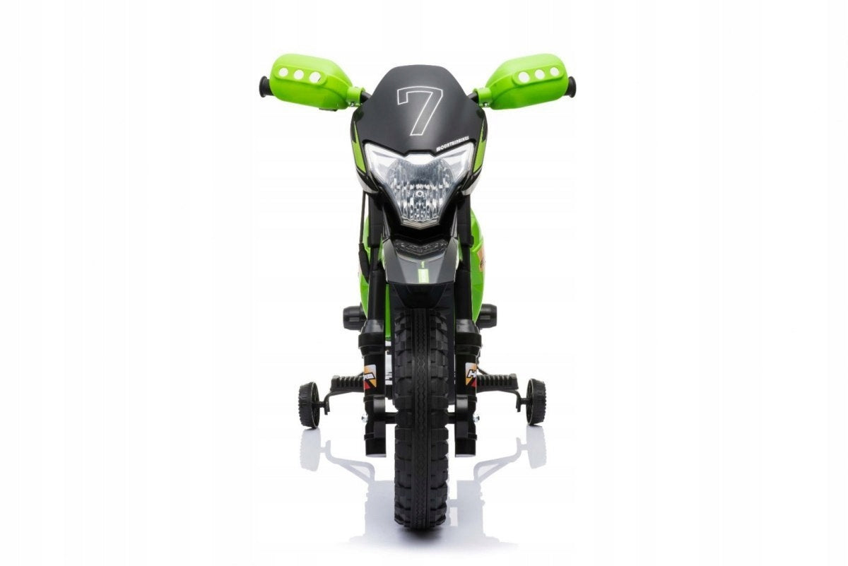 Motorek Cross for children Battery vehicle auxiliary wheels LED sounds Manufacturer code PA.BDM0912.ZIE