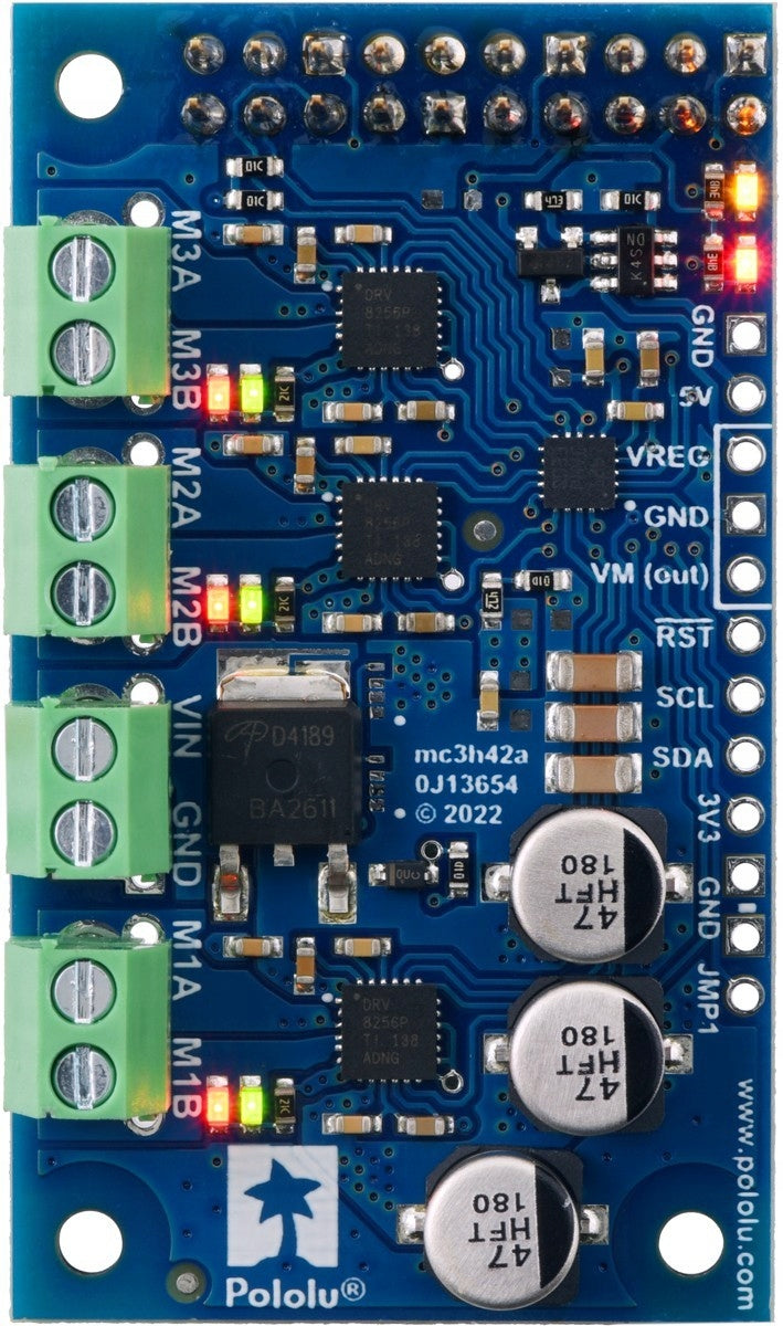 Motoron M3H256 Triple Motor Controller - 3 Channel DC Motor Controller Manufacturer Pololu