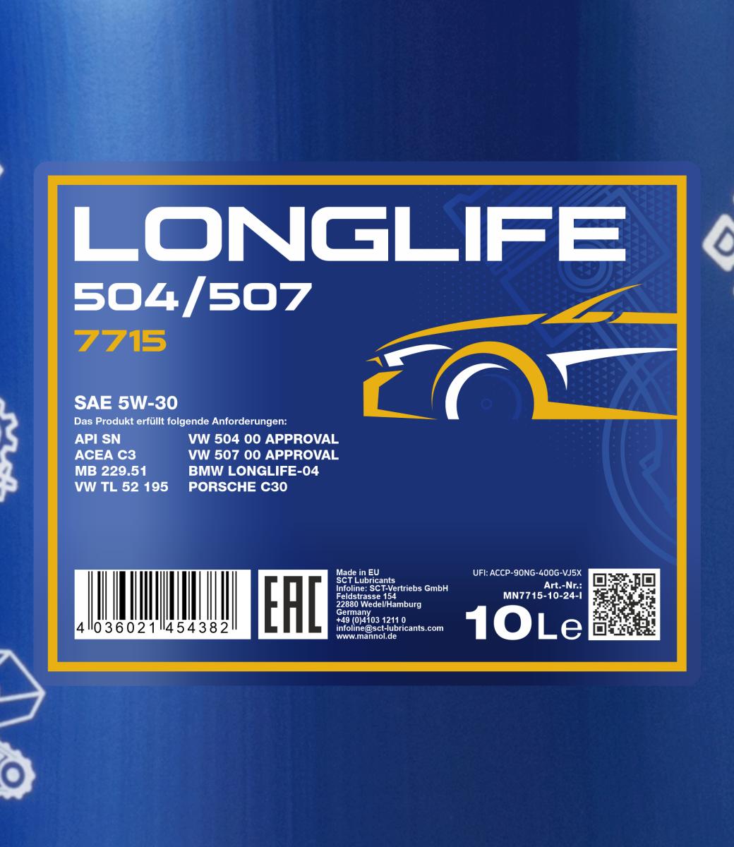 Motorový olej SCT - MANNOL API SN, ACEA C3 10 l 5W-30