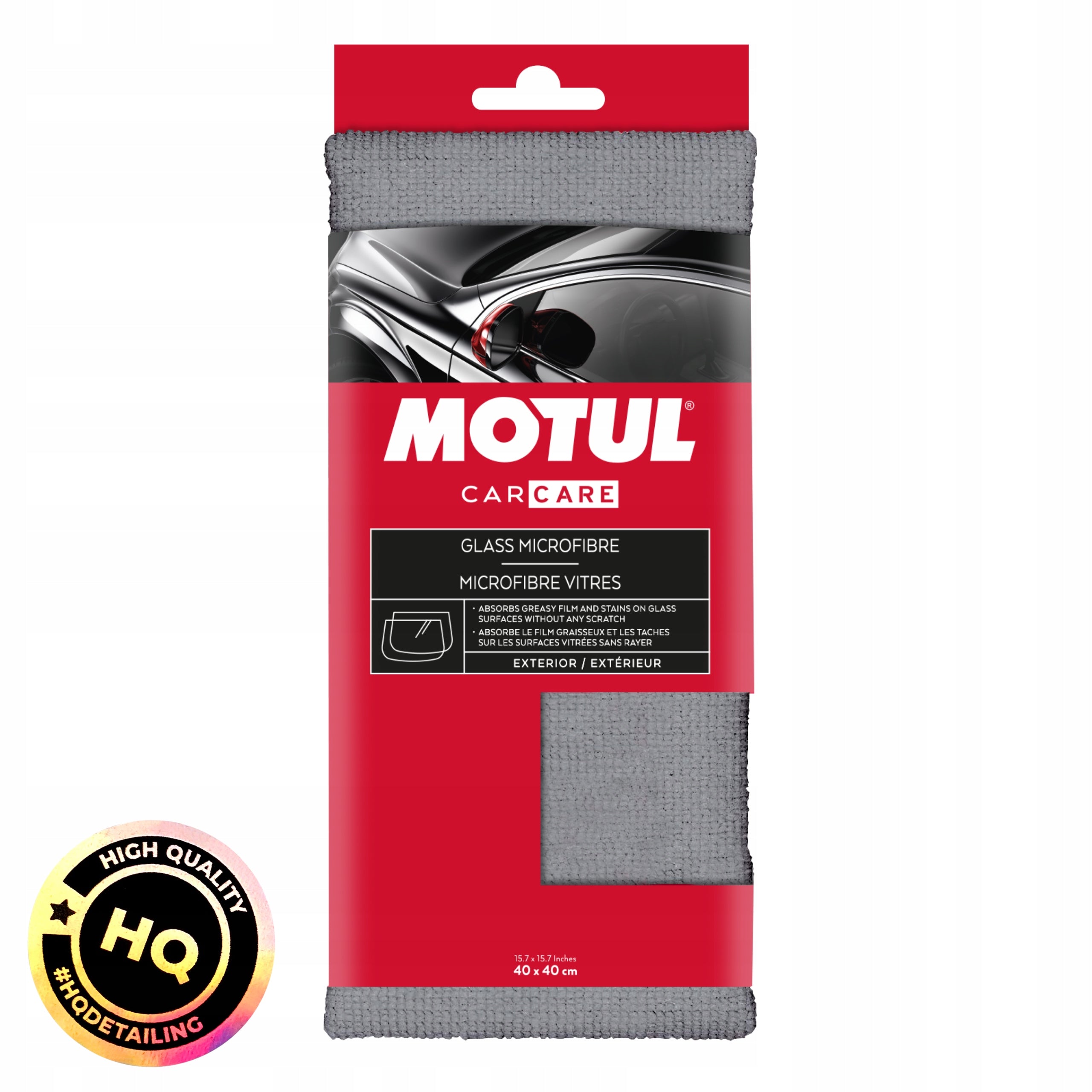 Motul Microfiber Cloth for Cleaning Windows and Mirrors 40x40 cm Packaging status original