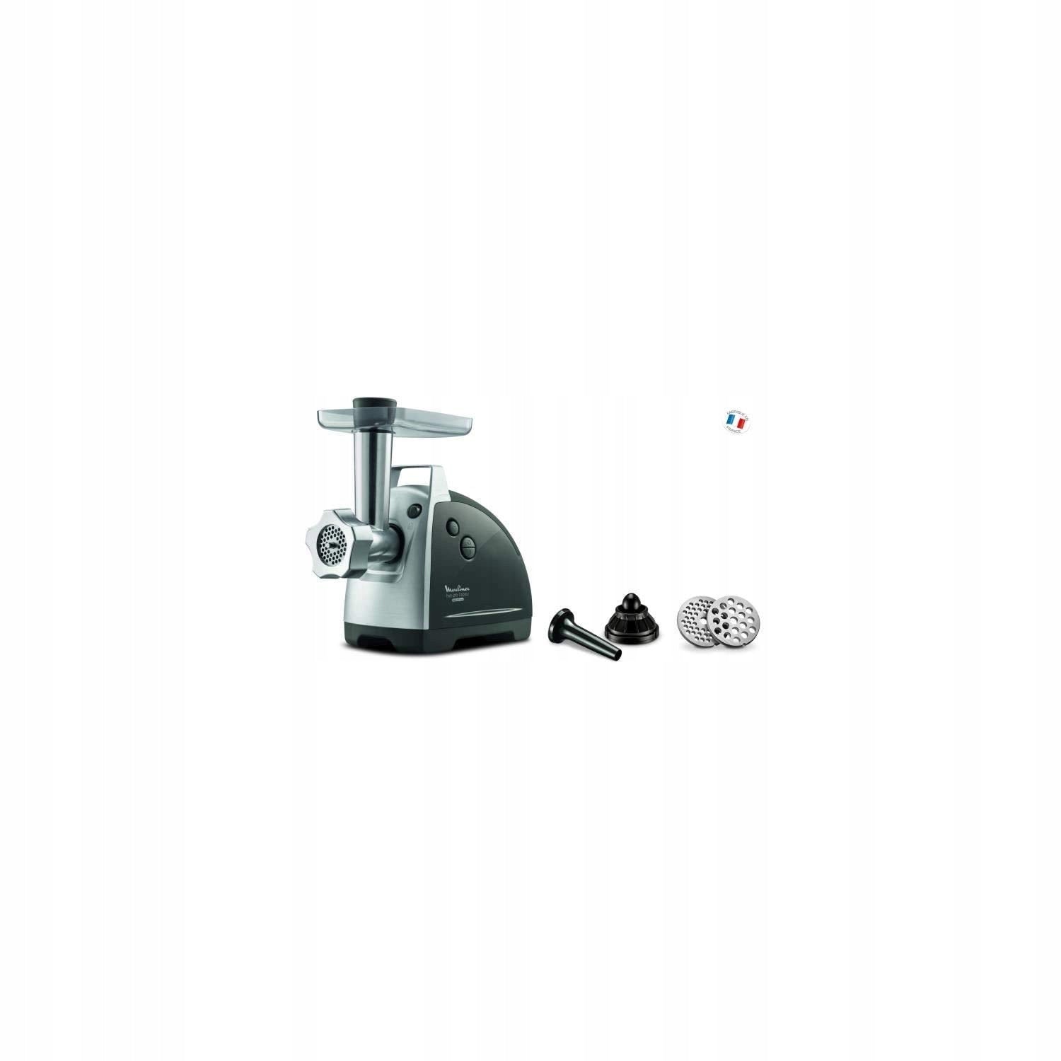 Moulinex ME6868 meat grinder 2200W 4 accessories black and silver