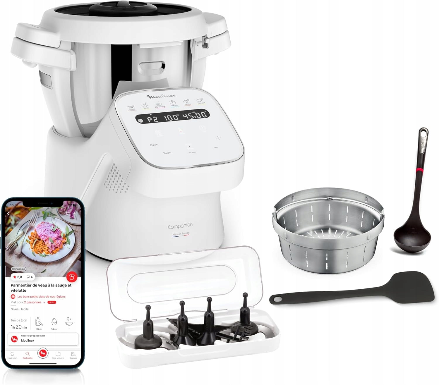 Moulinex food processor 14 functions capacity XL 1550W new