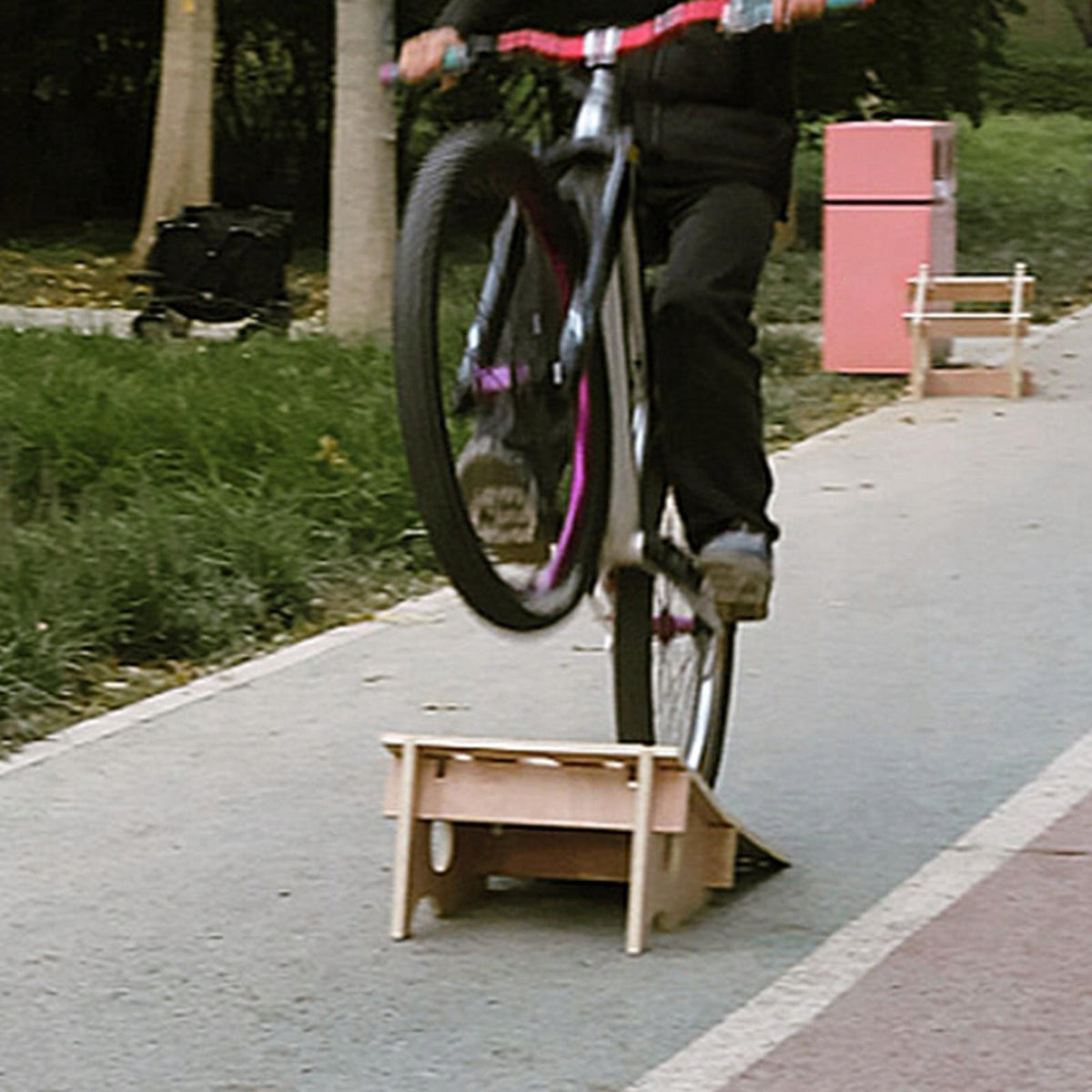Mountain Bike Jump Ramp Dovetail Joints Portable Professional Large Packaging status original