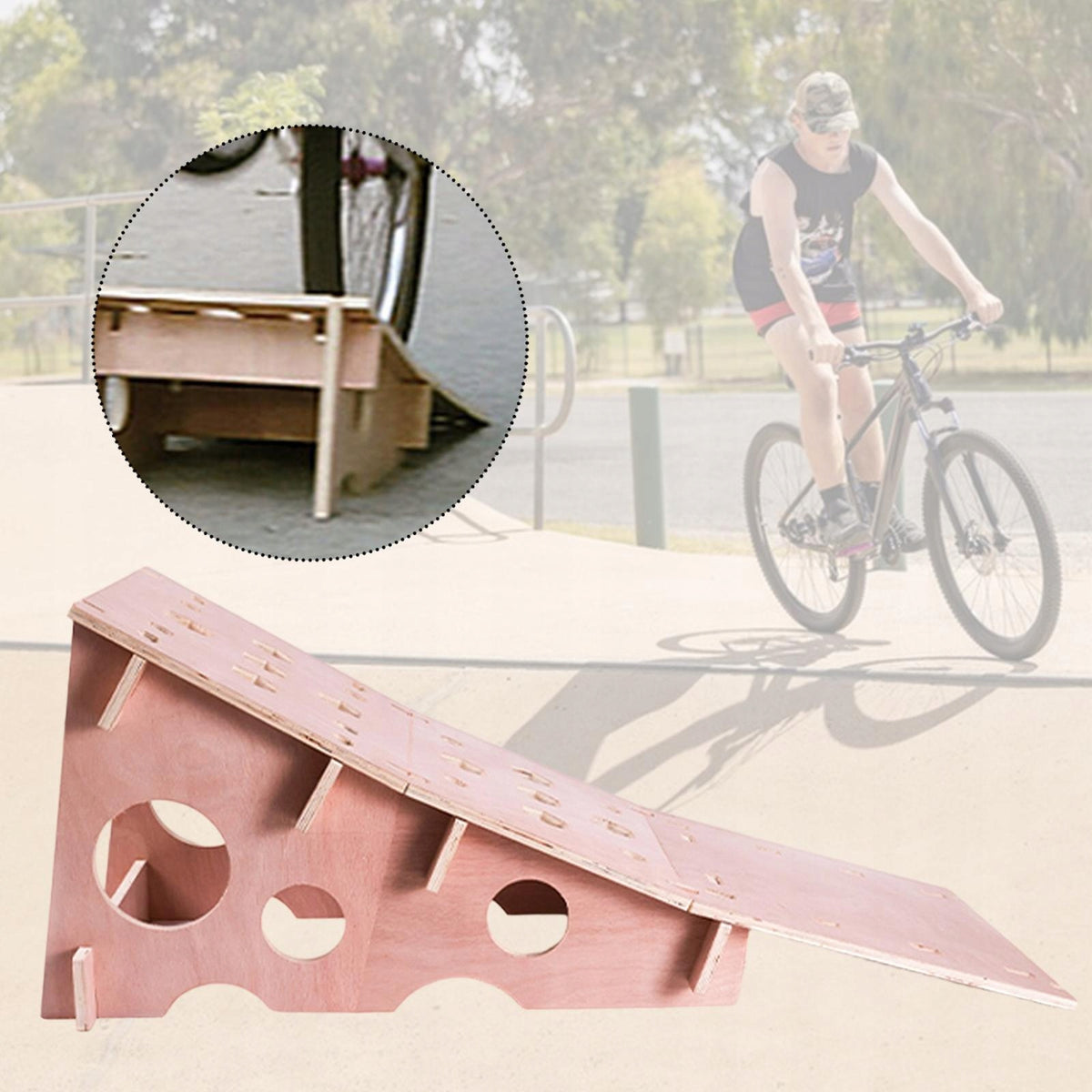 Mountain Bike Jump Ramp Lightweight Sturdy Structure Multifunctional Large