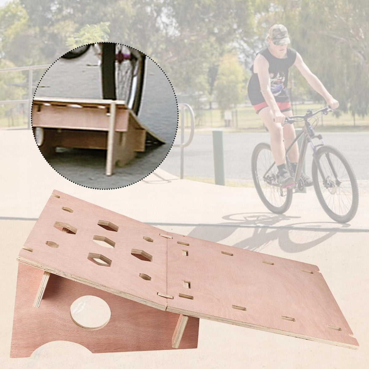 Mountain Bike Jump Ramp Lightweight Sturdy Structure Multifunctional Small