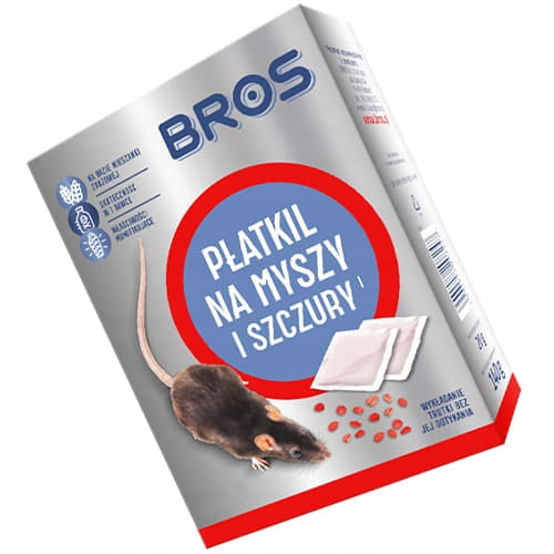 Mouse Poison Rat Rodents BROS Flakes 1kg Effective Mummifying Brand Bros