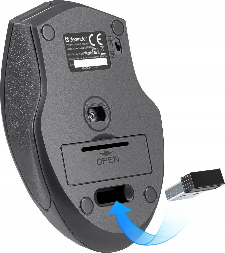 Mouse Wireless Computer Mouse DEFENDER ACCURA side buttons Manufacturer code 52665