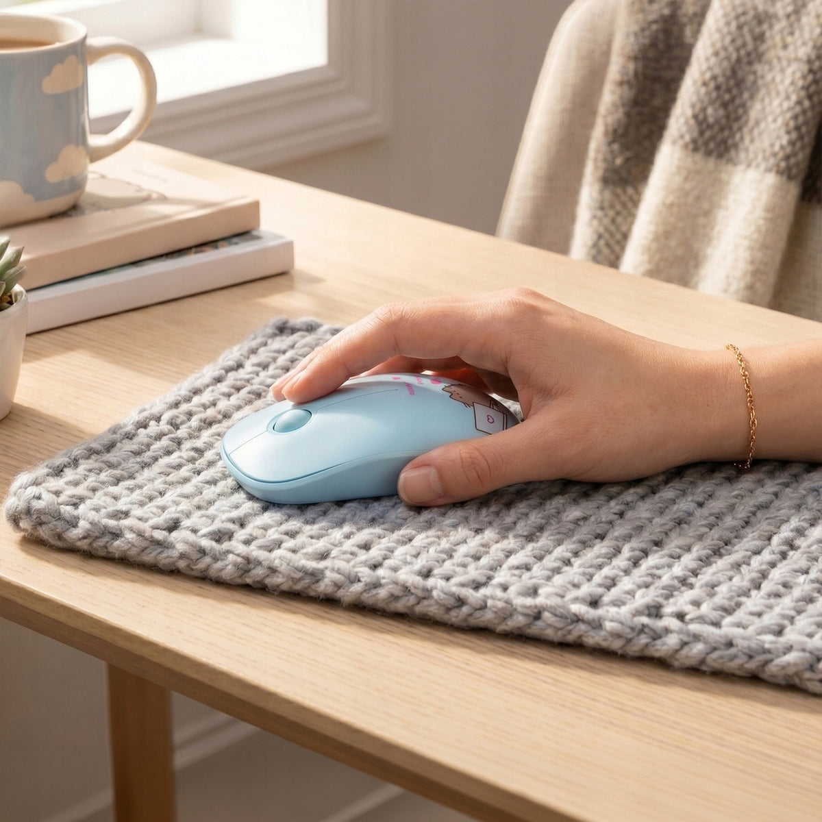 Mouse Wireless Computer Mouse Pusheen blue Packaging status original