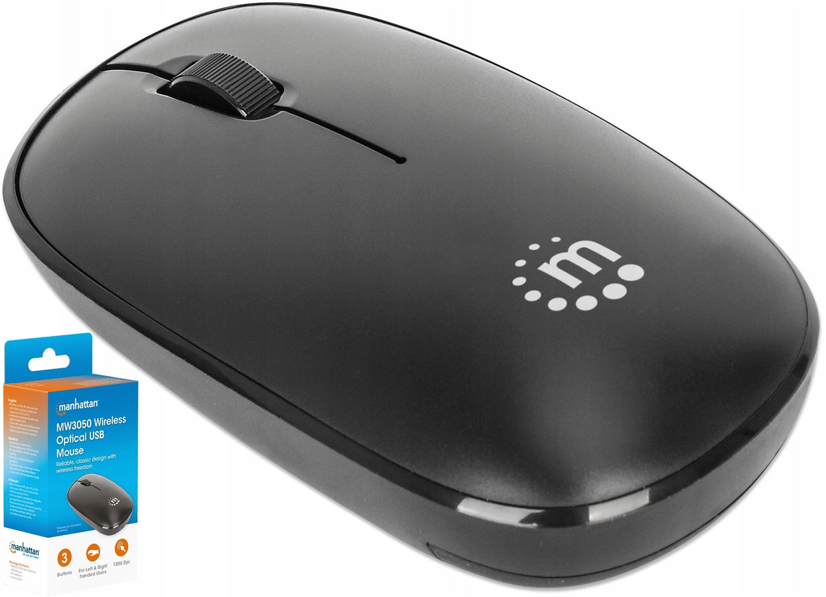 Mouse Wireless Mouse 2.4 GHz USB 1200 dpi Ambidextrous Manhattan
