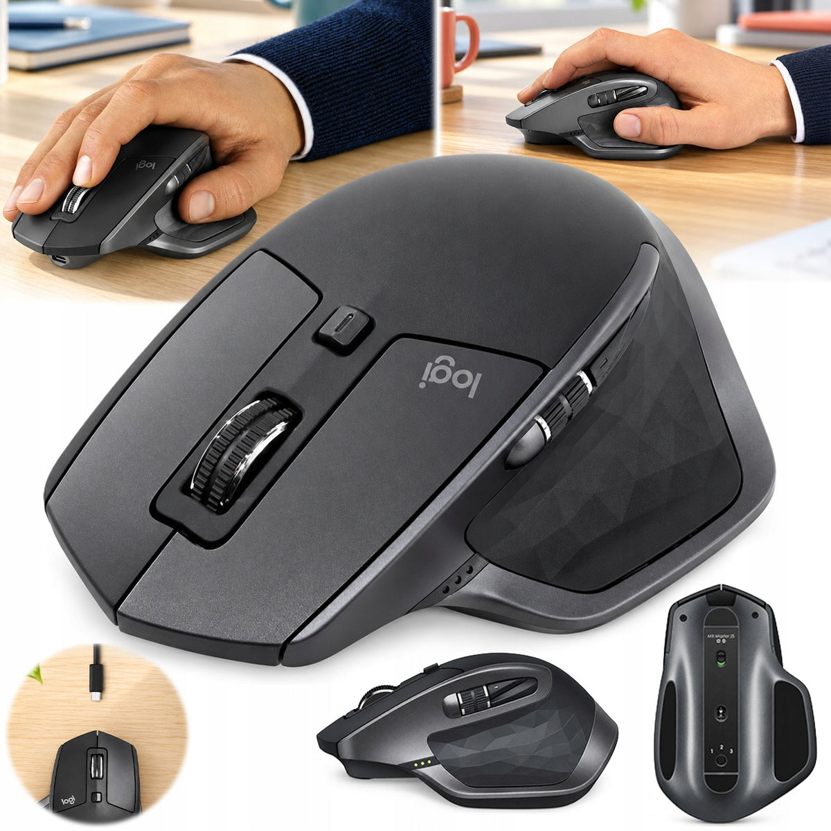 Mouse Wireless Mouse Logitech MX Master 2S Bluetooth Darkfield 4000DPI