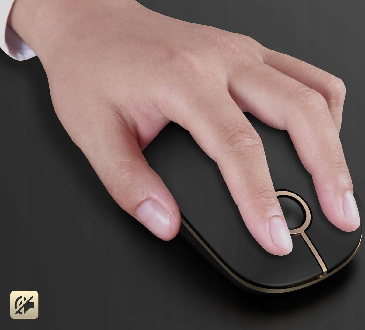 Mouse Wireless USB Mouse for Apple MacBook Windows Black Gold Gift Manufacturer code 5904365826457