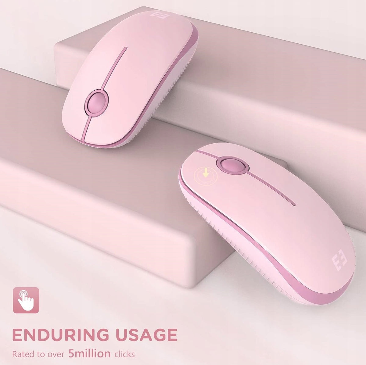 Mouse Wireless USB Mouse for Apple MacBook Windows Work Gift Pink Packaging status original