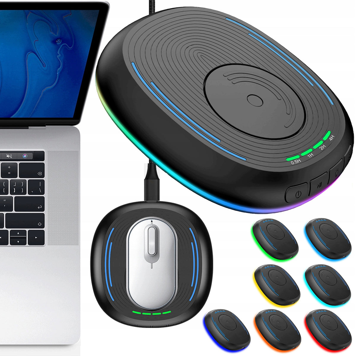 Mouse jiggler mover mouse simulator mouse movement timer remote work USB RGB