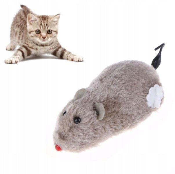 Mouse wind-up mouse chasing toy for baby cat kitten Manufacturer code MYSZ NAKRĘCANA