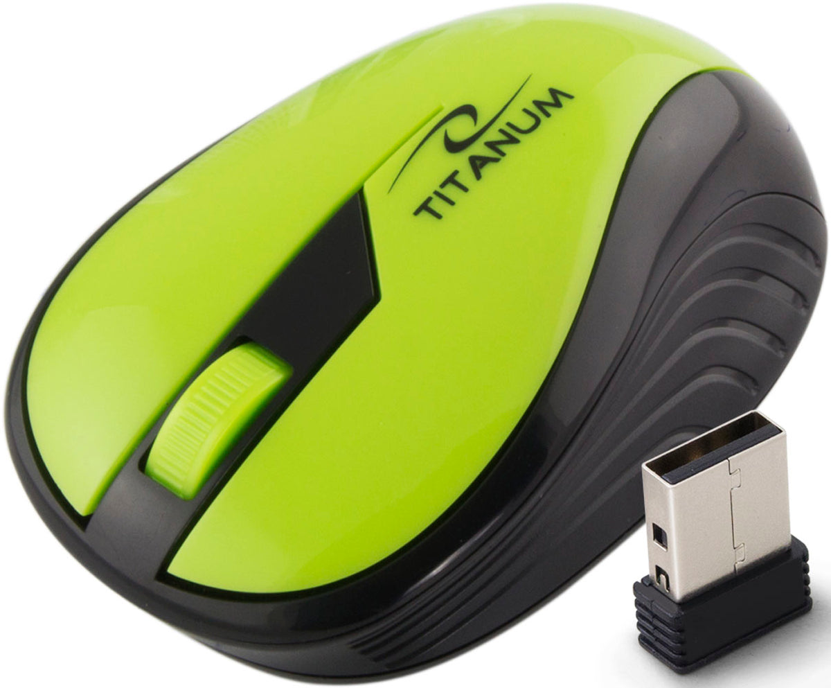 Mouse wireless optical sensor green