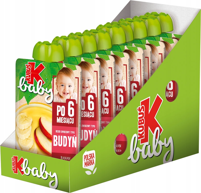 Mousse Kubuś Baby dessert fruit pudding banana 9x100g