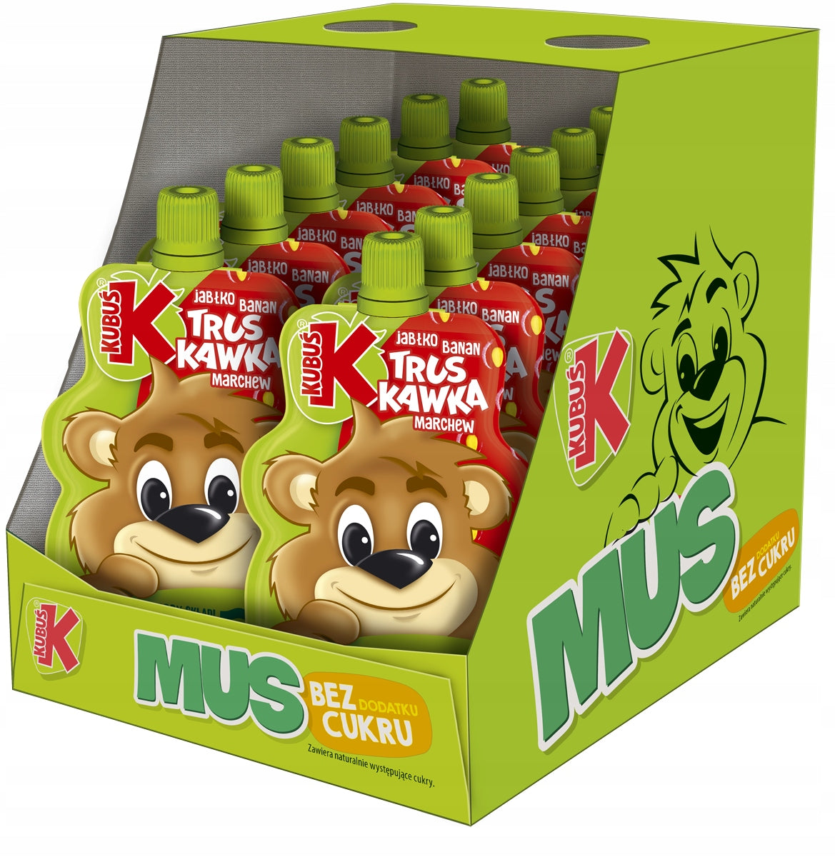 Mousse Kubuś Strawberry Apple Banana Carrots 12x100g