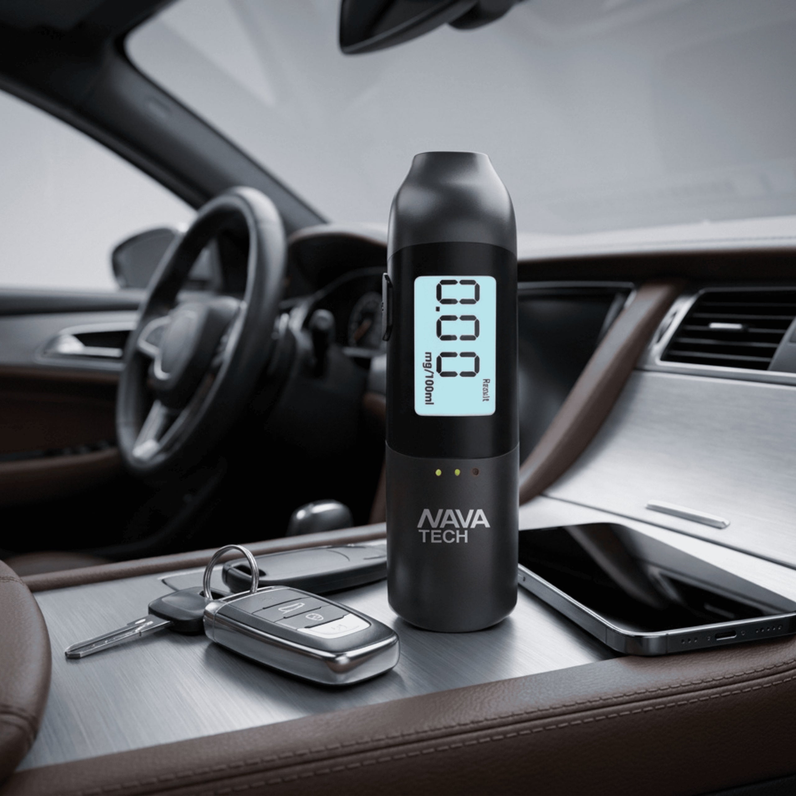 Mouthpieceless Semiconductor Police Compact USB-C Breathalyzer Manufacturer code Profesjonalny Alkomat Policyjny Nava Tech