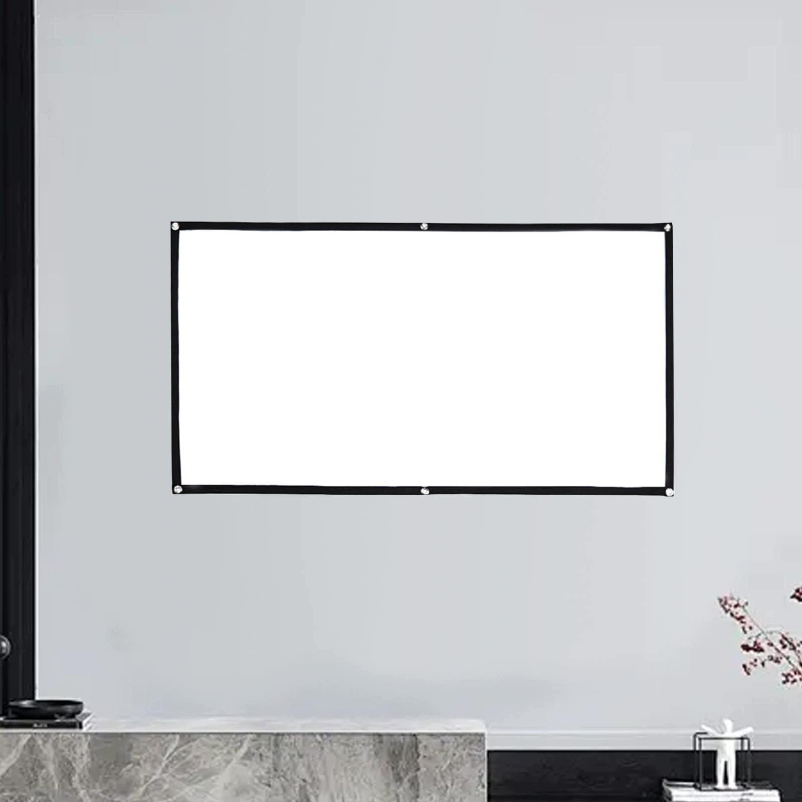 Movie Projector Screen Thickened Easy to Install Portable Anti 1.34x0.75m