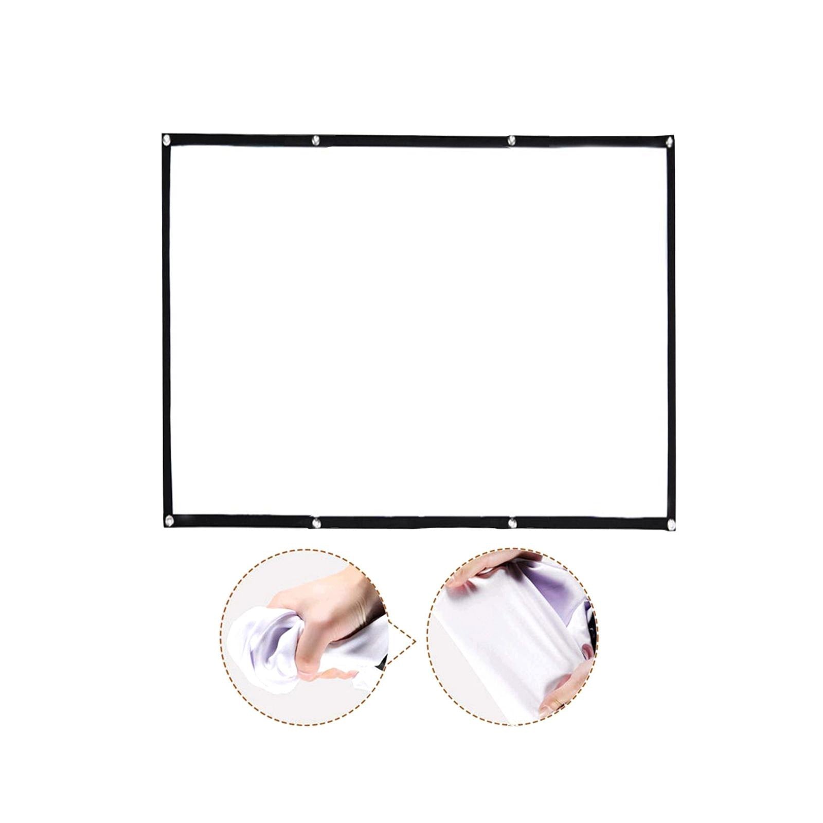 Movie Projector Screen Thickened Foldable White Easy 2.21x1.25m Packaging status original
