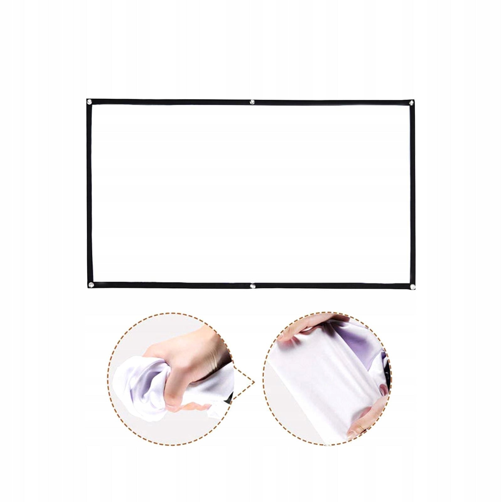 Movie Projector Screen Thickened Portable Easy to Install 1.59x0.9m Brand no brand
