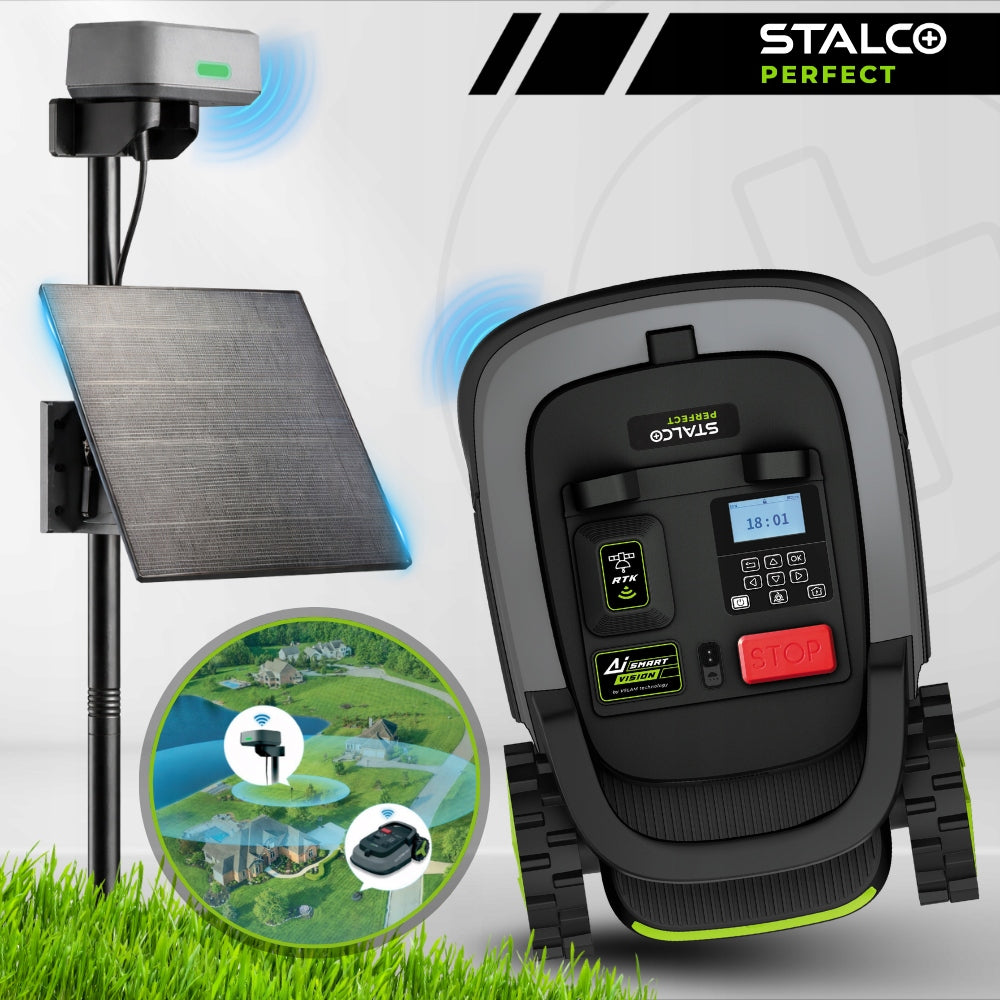 MowMaster MOWING ROBOT WITHOUT CABLE 3000m2 SYSTEM LoRa RTK +AI VISION STALCO Brand Stalco
