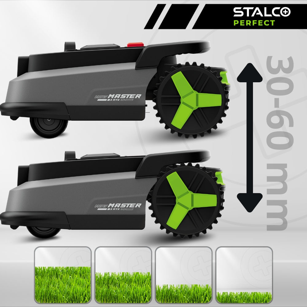 MowMaster MOWING ROBOT WITHOUT CABLE 3000m2 SYSTEM LoRa RTK +AI VISION STALCO Model GPS Bez Kabla AI VISION