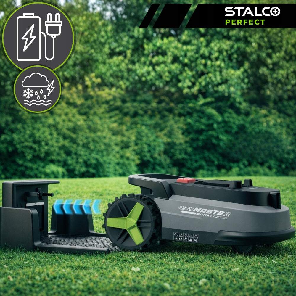 MowMaster MOWING ROBOT WITHOUT CABLE 3000m2 SYSTEM LoRa RTK +AI VISION STALCO Mowing height adjustment range 3–4 cm