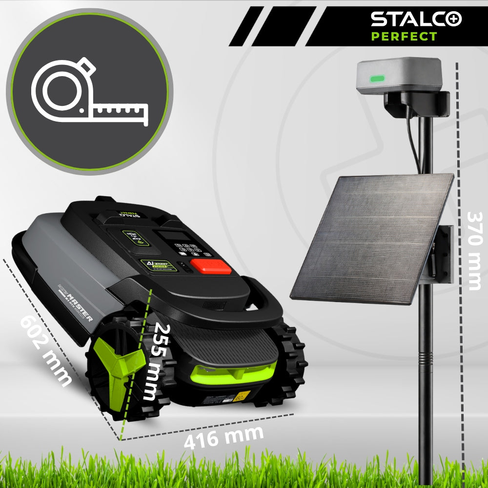 MowMaster MOWING ROBOT WITHOUT CABLE 3000m2 SYSTEM LoRa RTK +AI VISION STALCO Series MowMaster Perfect AI VISION