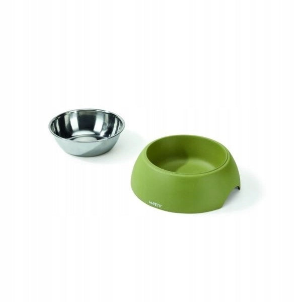Mpets Dog and Cat Bowl Eco Bamboo 350ml olive Packaging status original