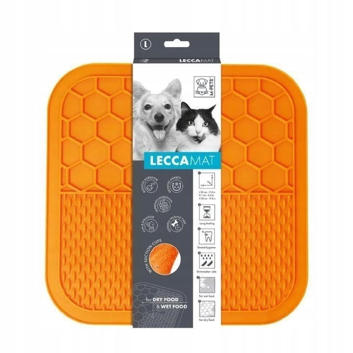 Mpets Lecca Mat Licking Mat for Dog and Cat Orange L