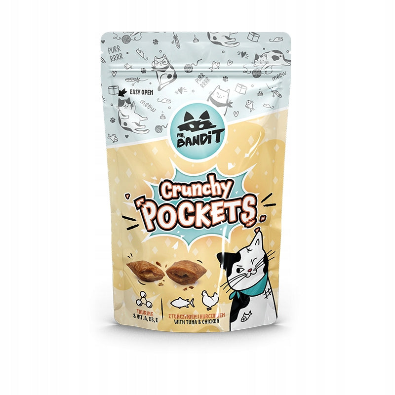 Mr. Bandit Cat - Crunchy Pockets with Tuna and Chicken 60g