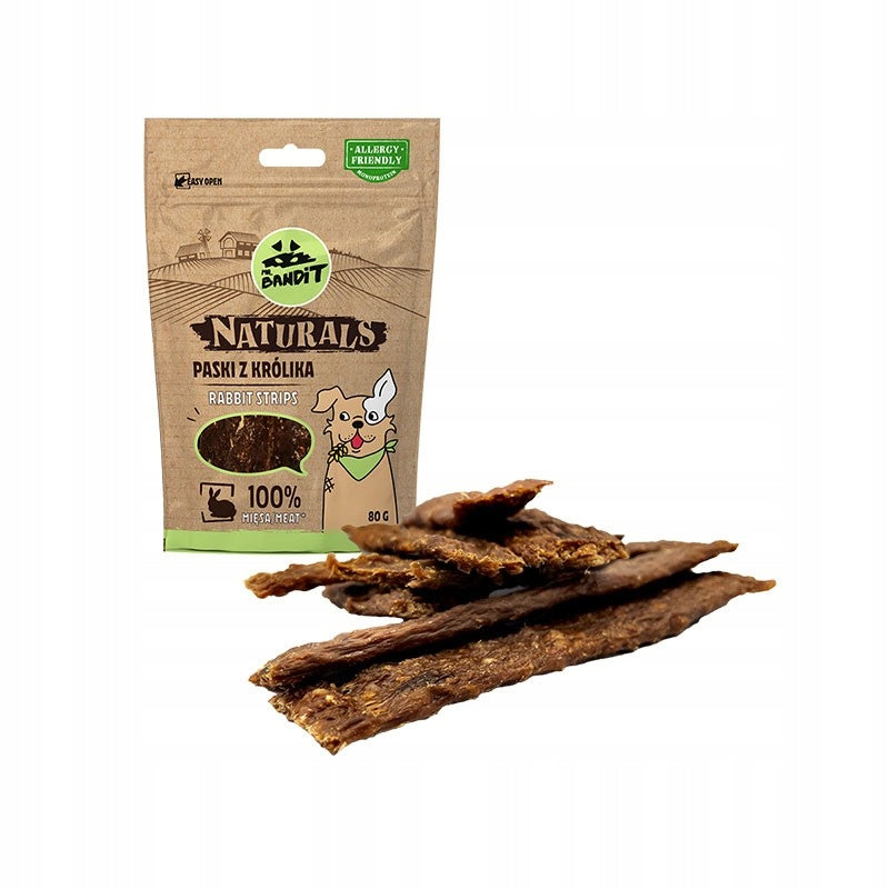 Mr. Bandit Naturals Rabbit Strips 80 g Flavor rabbit