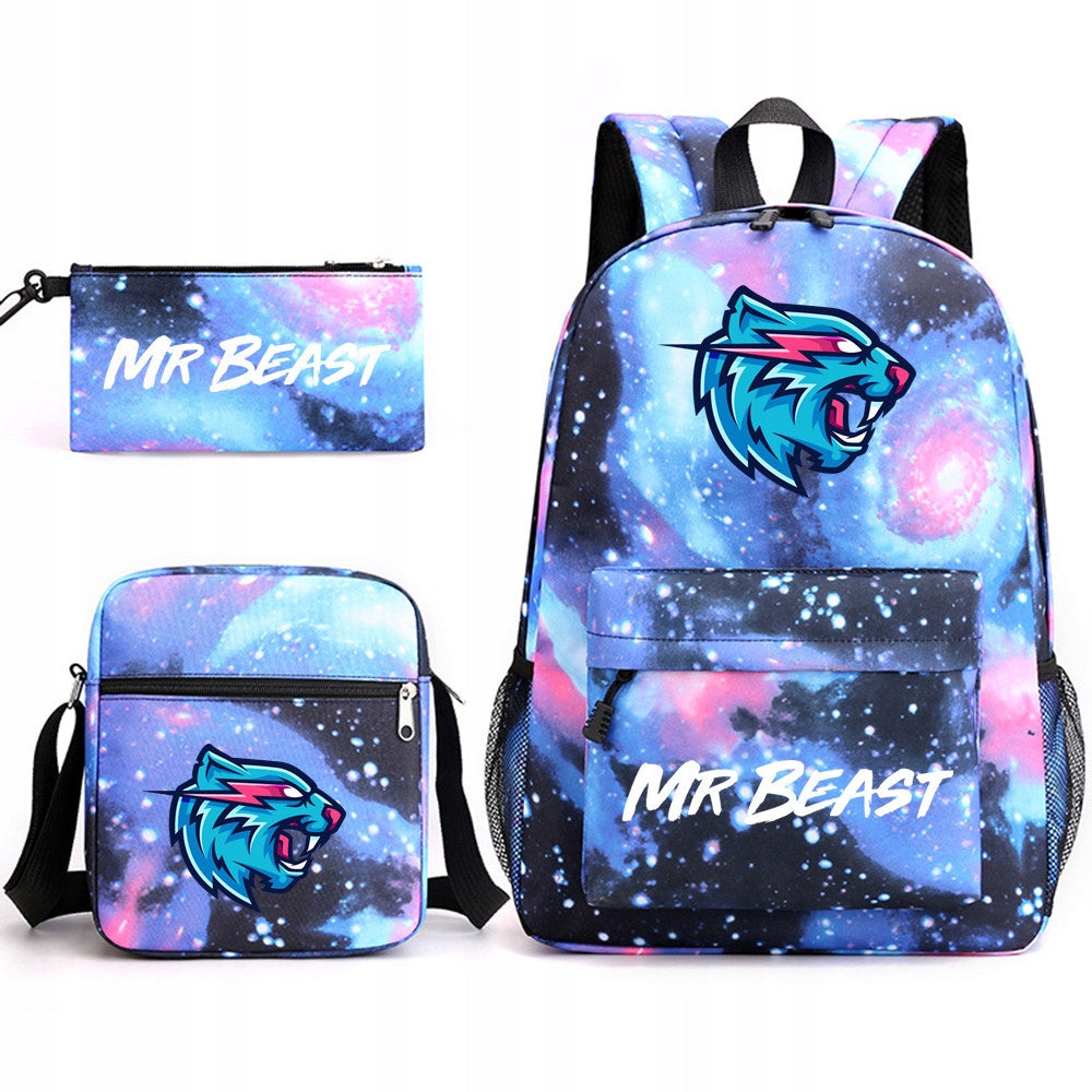 Mr Beast SCHOOL SET BACKPACK BAG PENCIL CASE high quality Manufacturer code WL888888888