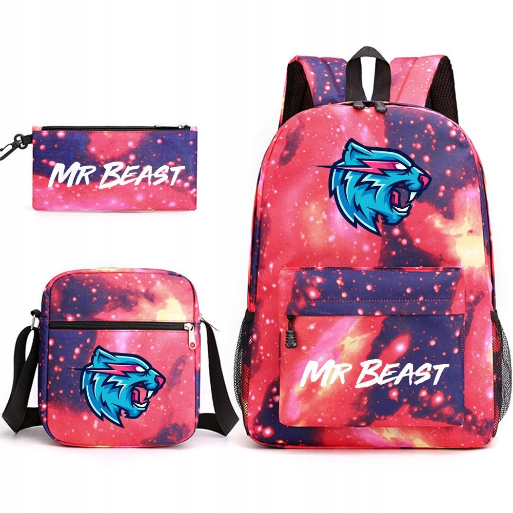 Mr Beast SCHOOL SET BACKPACK BAG PENCIL CASE high quality