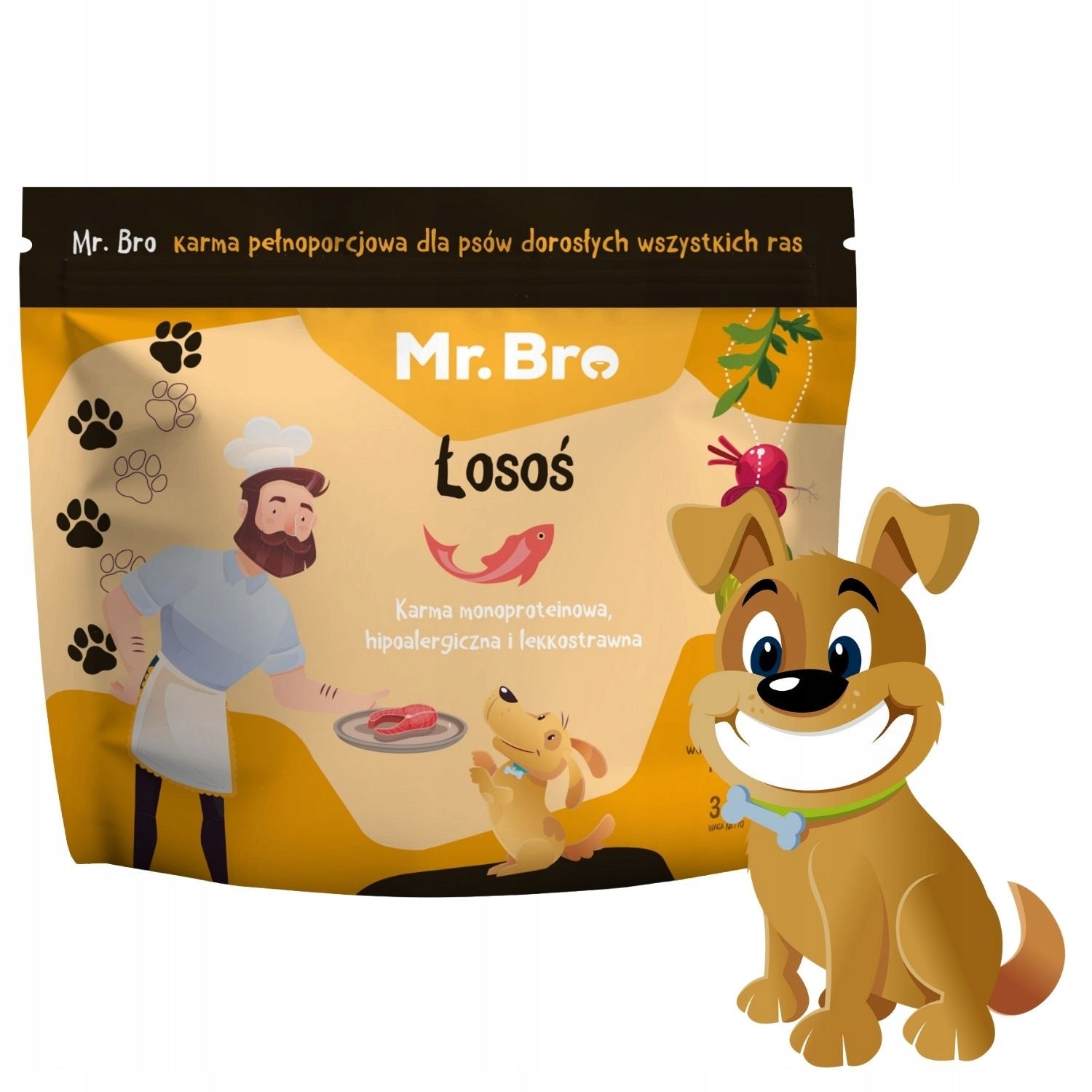 Mr. Bro Dry food Monoprotein Salmon 9kg (3x3kg) Manufacturer code 5905172692181