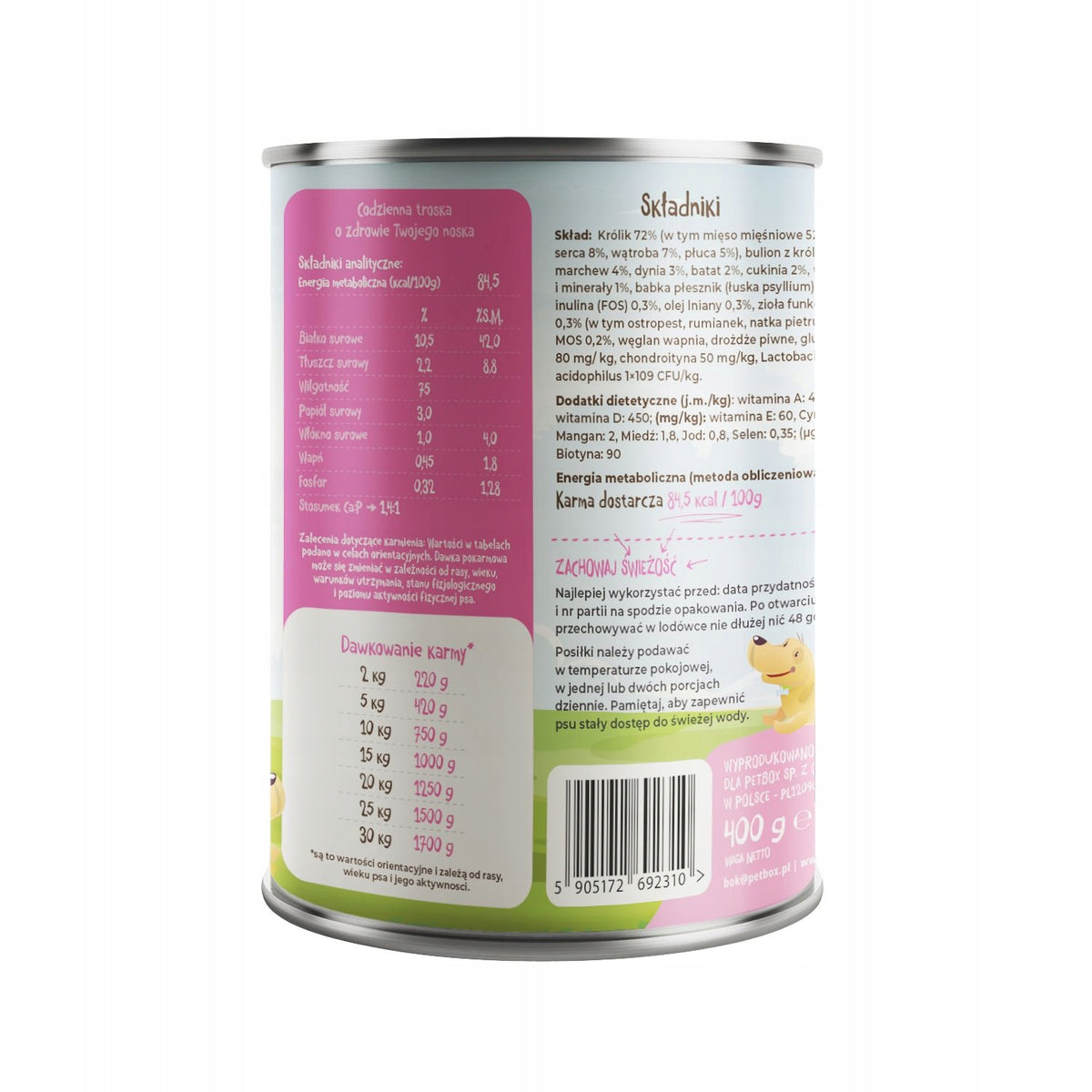 Mr. Bro Light Rabbit with Carrots with Prebiotics 400g Packaging status original