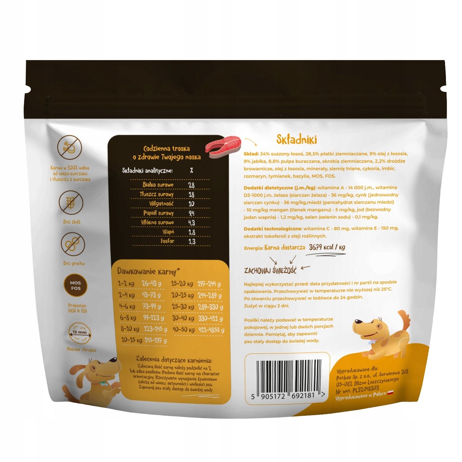 Mr. Bro Monoprotein Dry Dog Food with Salmon 3kg + FREEBIE ! Brand Mr. Bro