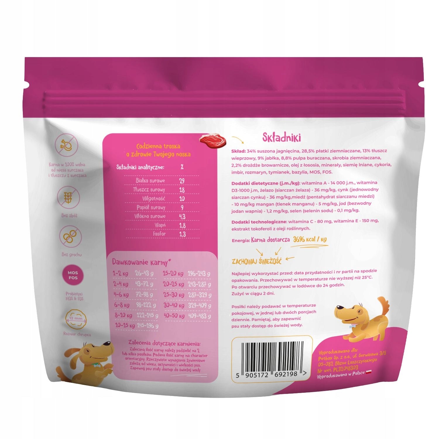 Mr. Bro dry food lamb 3 kg NEW DELIVERY ! + FREEBIE ! Brand Mr. Bro