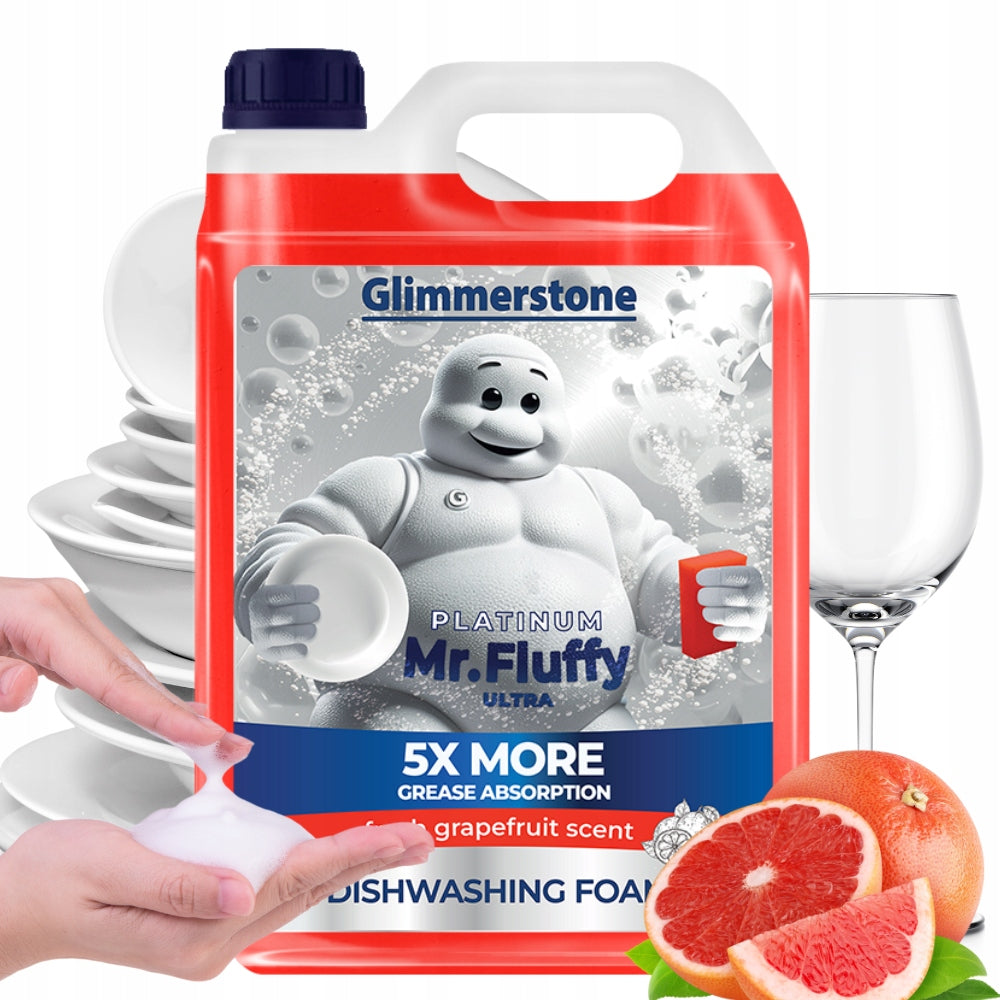 Mr. Fluffy FOAM DISHWASHING LIQUID IN FOAM GRAPEFRUIT STOCK 5L