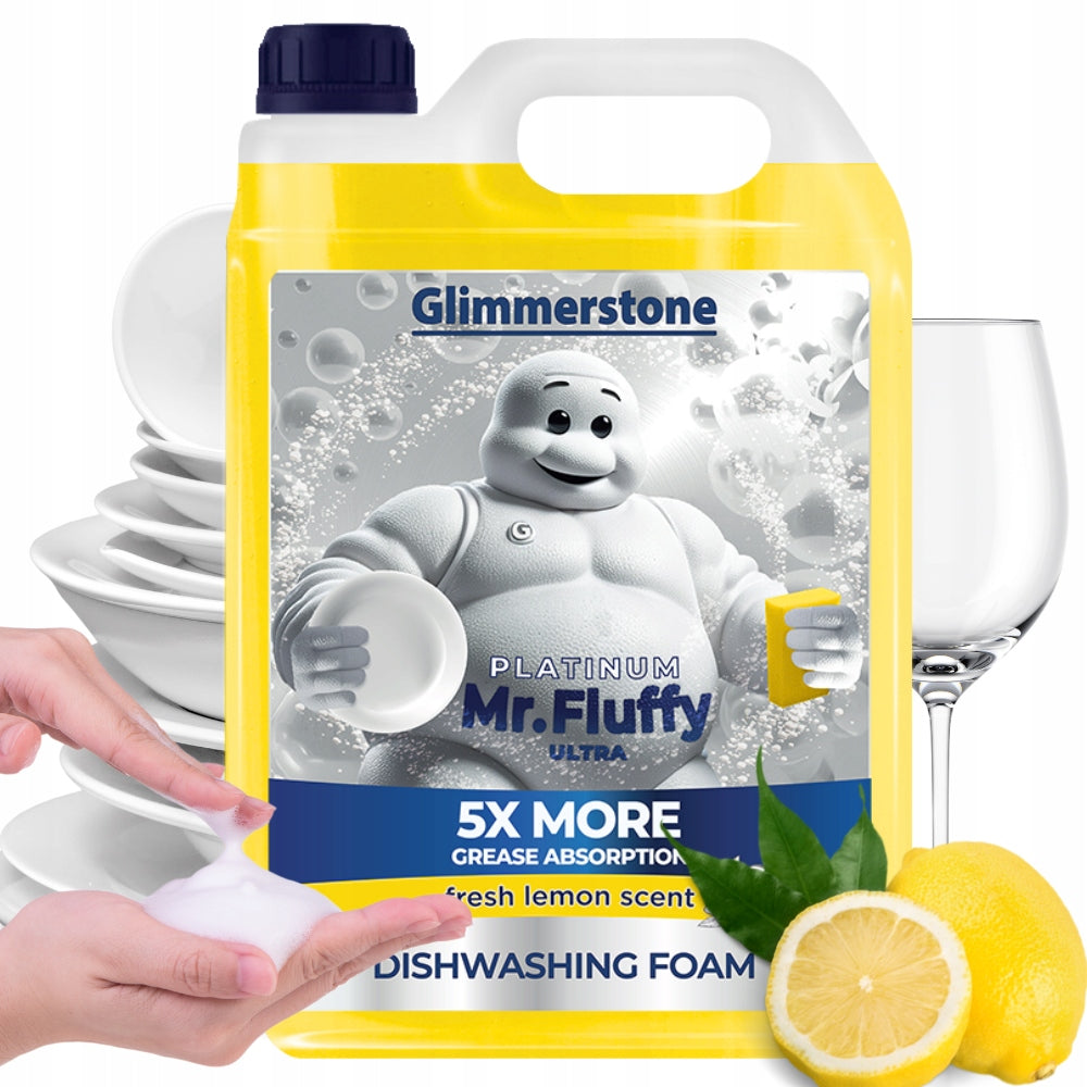 Mr. Fluffy FOAM DISHWASHING LIQUID IN FOAM LEMON STOCK 5L