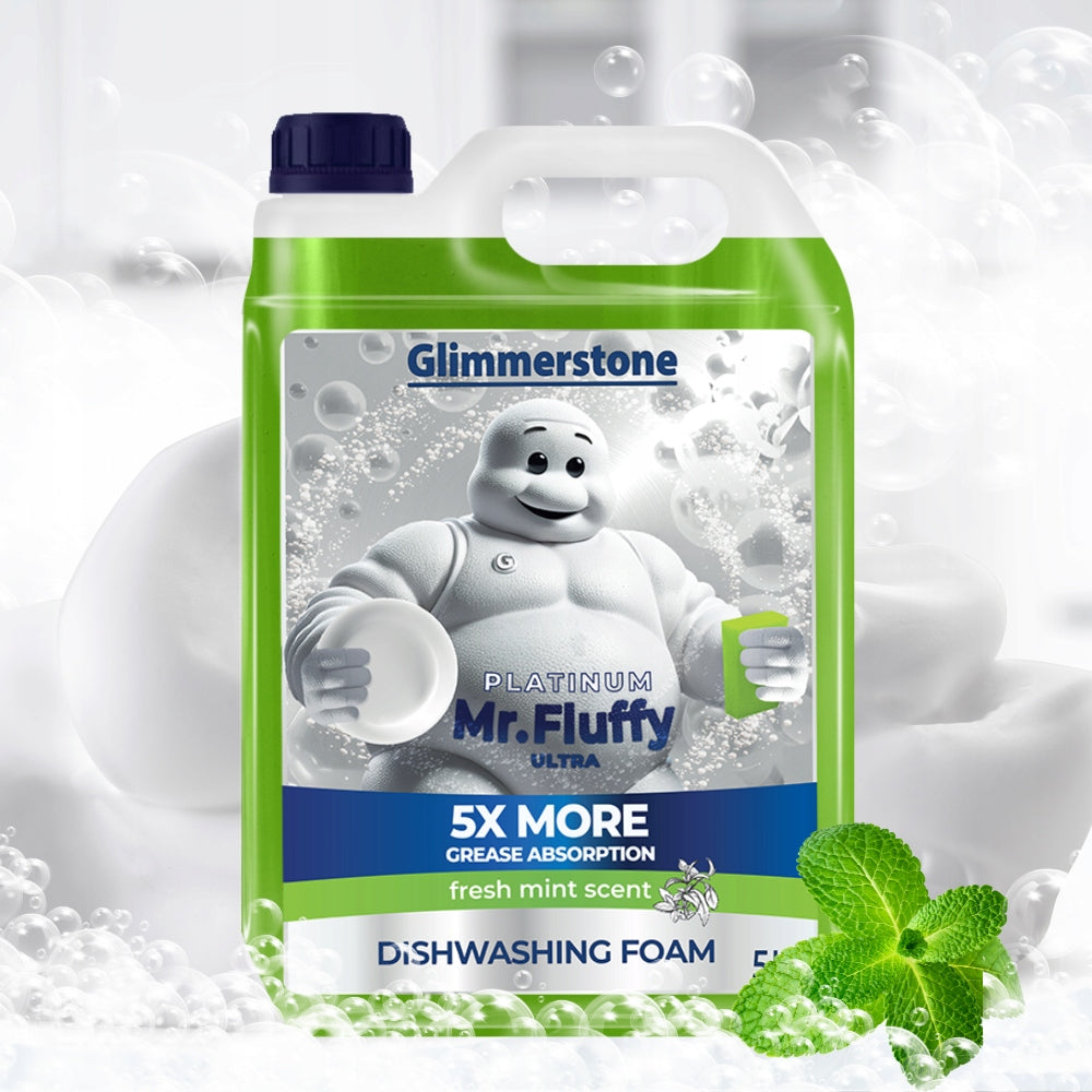 Mr. Fluffy FOAM DISHWASHING LIQUID IN FOAM MINET STOCK 5L Packaging status original