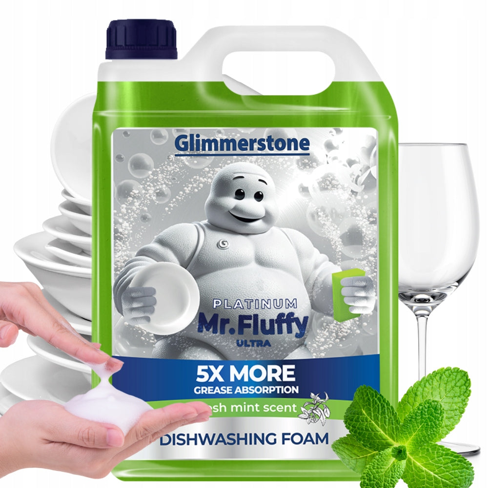 Mr. Fluffy FOAM DISHWASHING LIQUID IN FOAM MINET STOCK 5L
