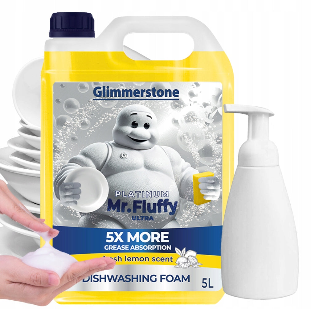 Mr. Fluffy LEMON FOAM DISHWASHING LIQUID + DISPENSER STOCK