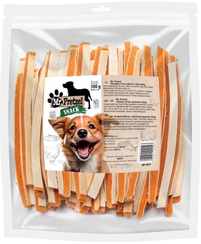 Mr. Pretzel Chicken Sandwiches Dog Treat 500 g