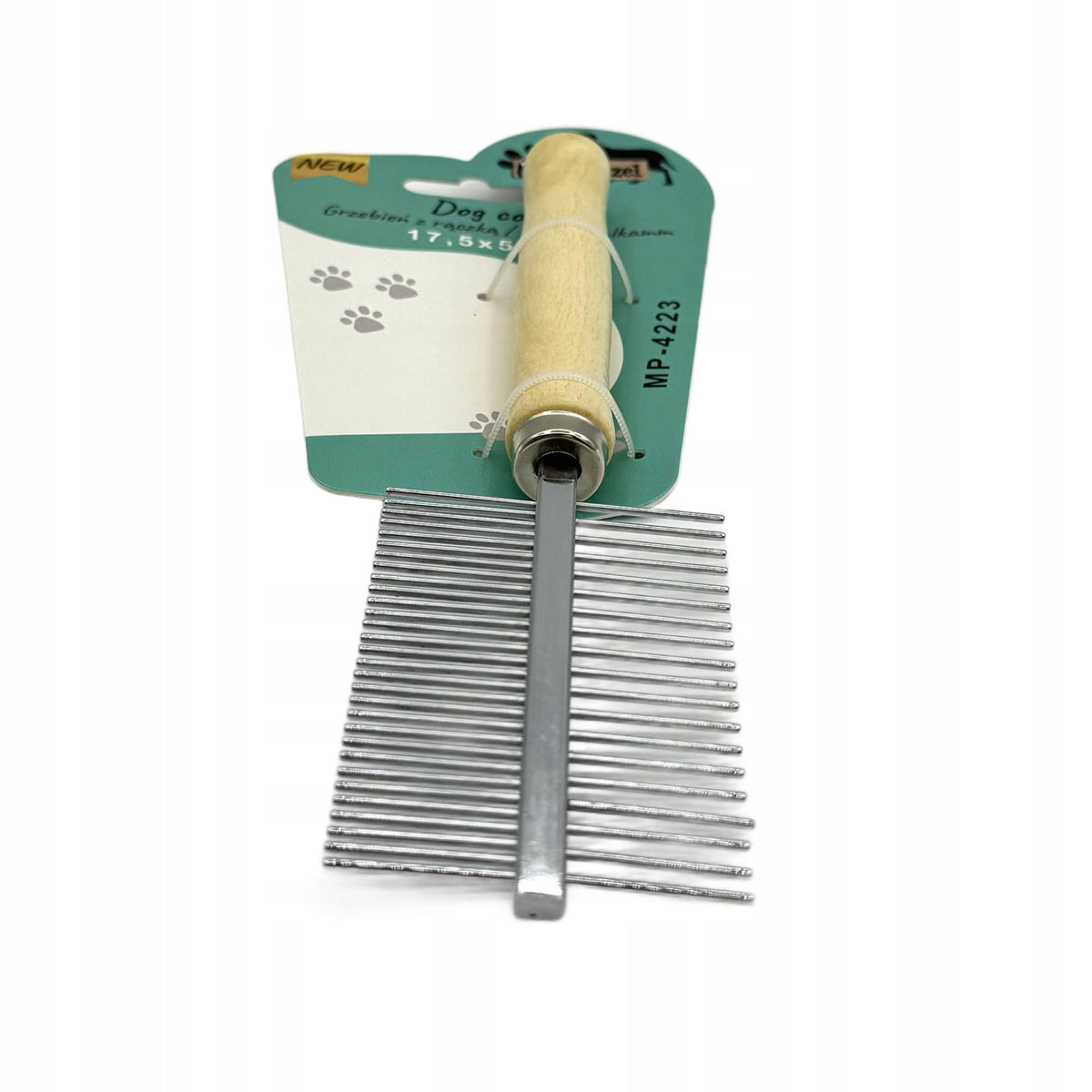 Mr. Pretzel Comb with wooden handle double-sided 17cm