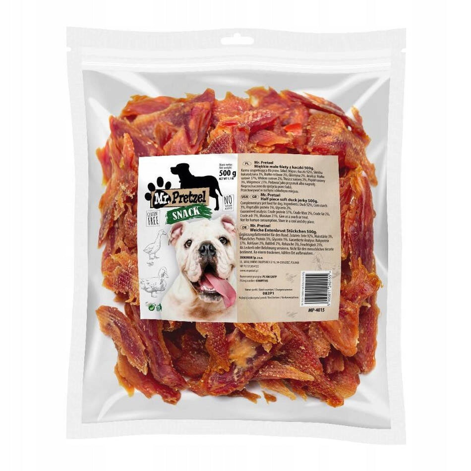 Mr. Pretzel Dog Treat Soft Small Duck Fillets 500g