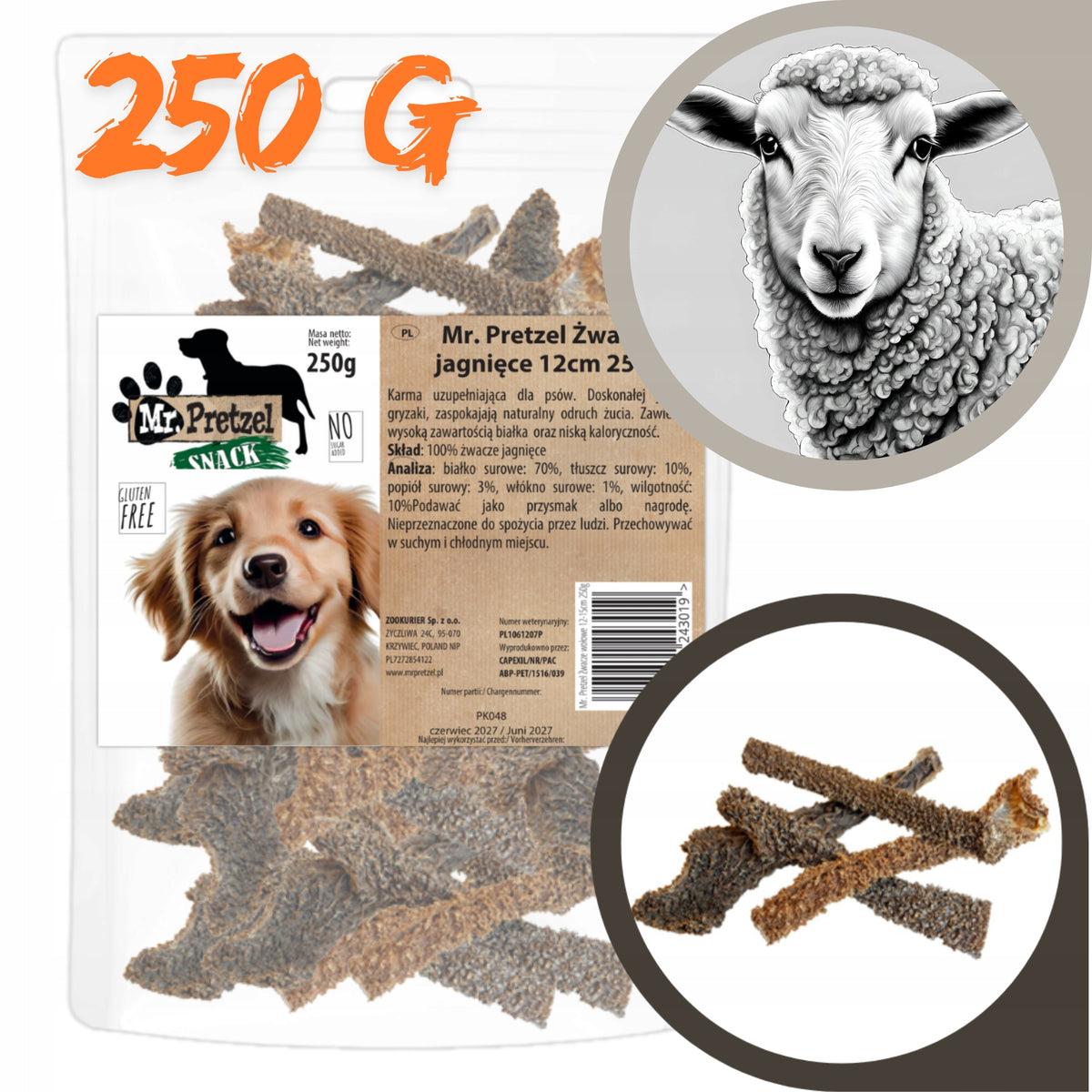 Mr. Pretzel Lamb Rumens 12cm 250g