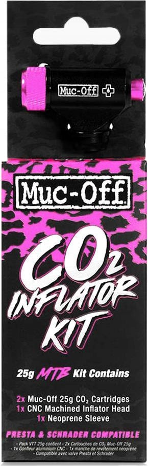 Suspaustų CO2 dujų pompa su balionėliu Muc-Off Co2 MTB Inflator Kit, juoda